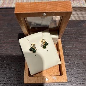 Canadian Jade Gold Earrings